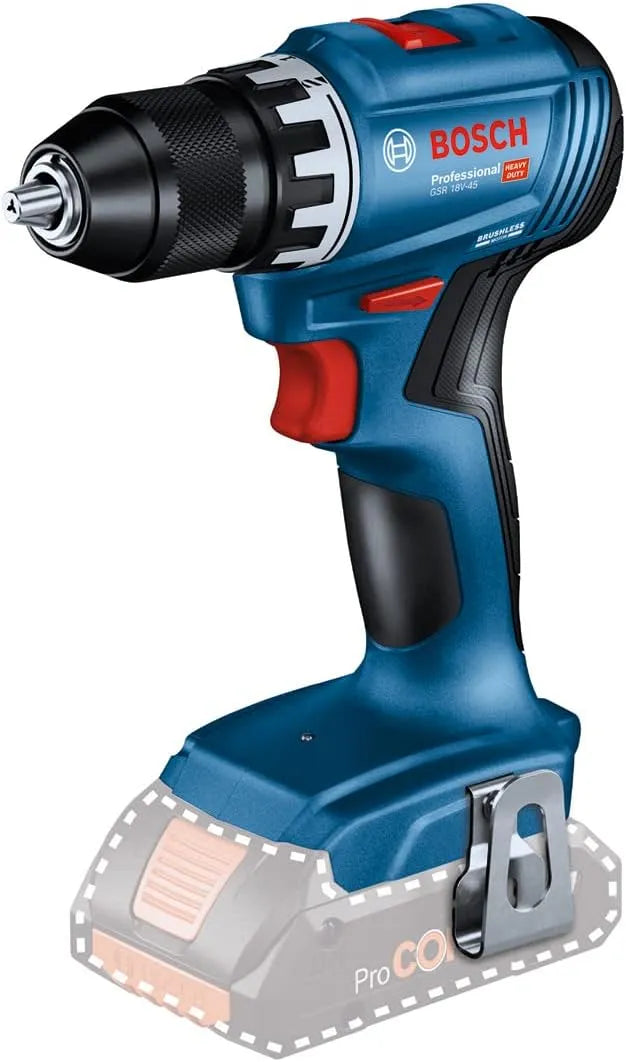 Bosch Modell Spannung, Professional 18V System Akku Bohrschrauber GSR 18V-45, ohne Akku, Ladegerät