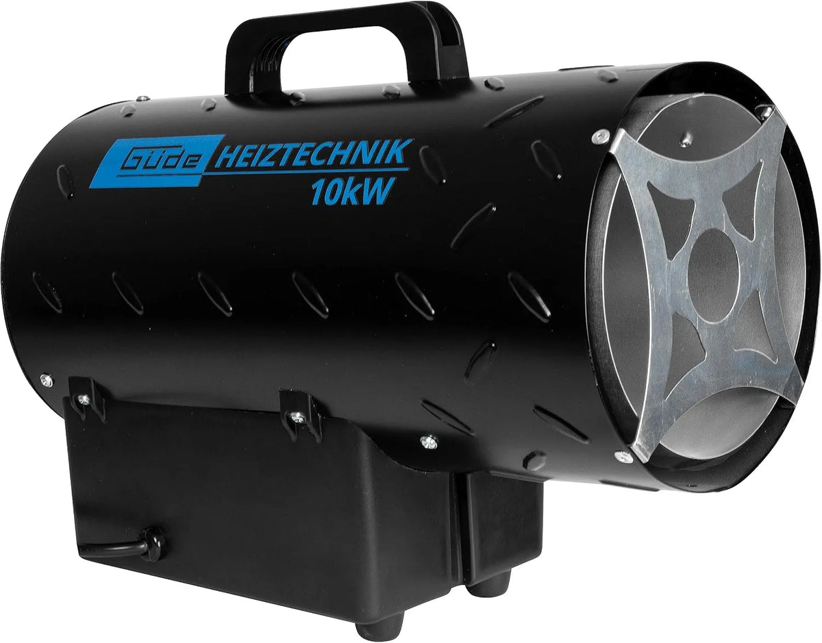 Güde Modell GGH 10 L 700mbar, 220-240 V, 10000 W Heizleistung, 580 m³/h Gebläseleistung, 1,5 m Gasschlauch, Gasheizgebläse, Piezozündung