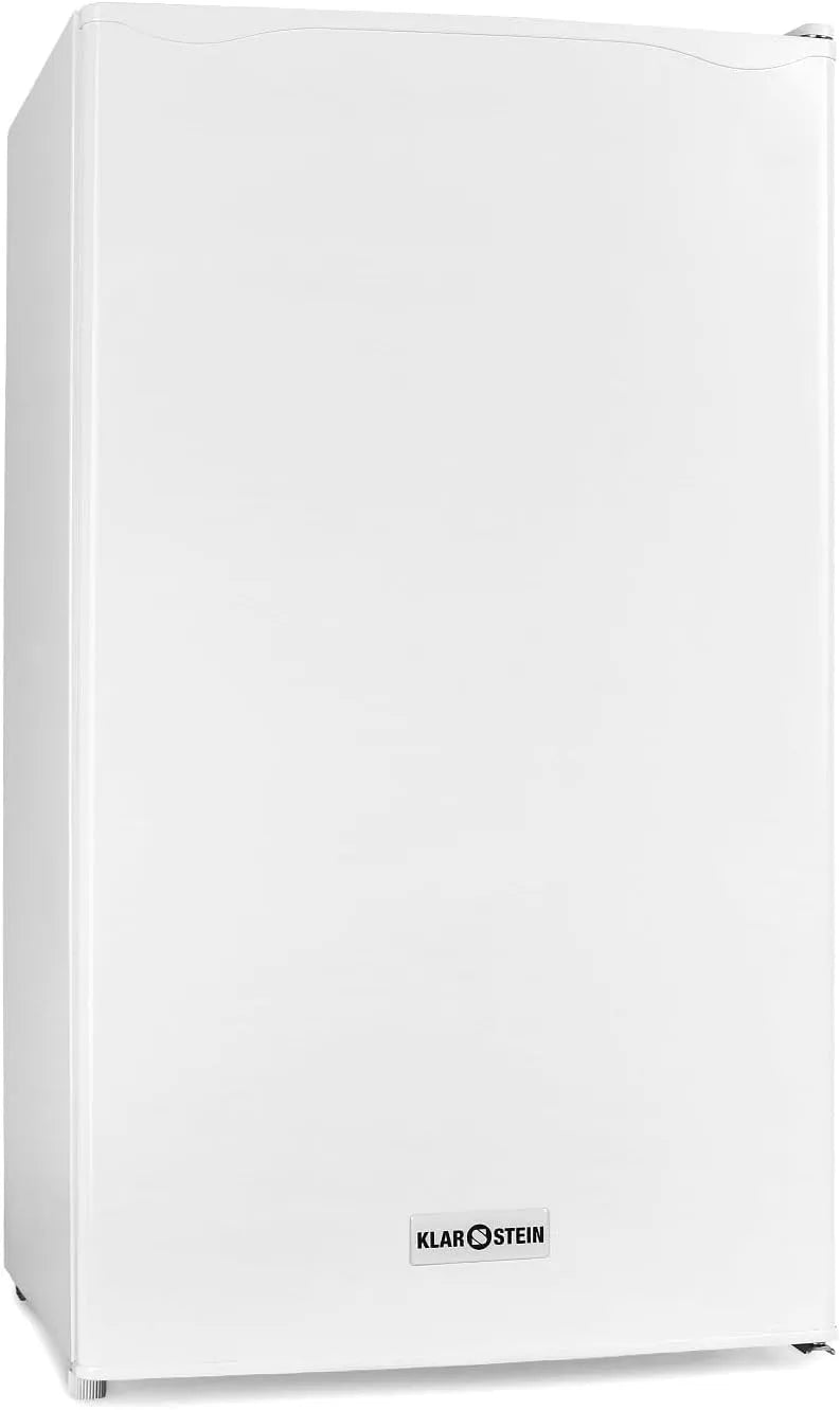 Klarstein Kühlschrank 90L1-WH, Fassungsvermögen 90 L, 2 x Regaleinschub, 3 Depots in der Tür, Standkühlschrank, Schublade, separates Eisfach, leise