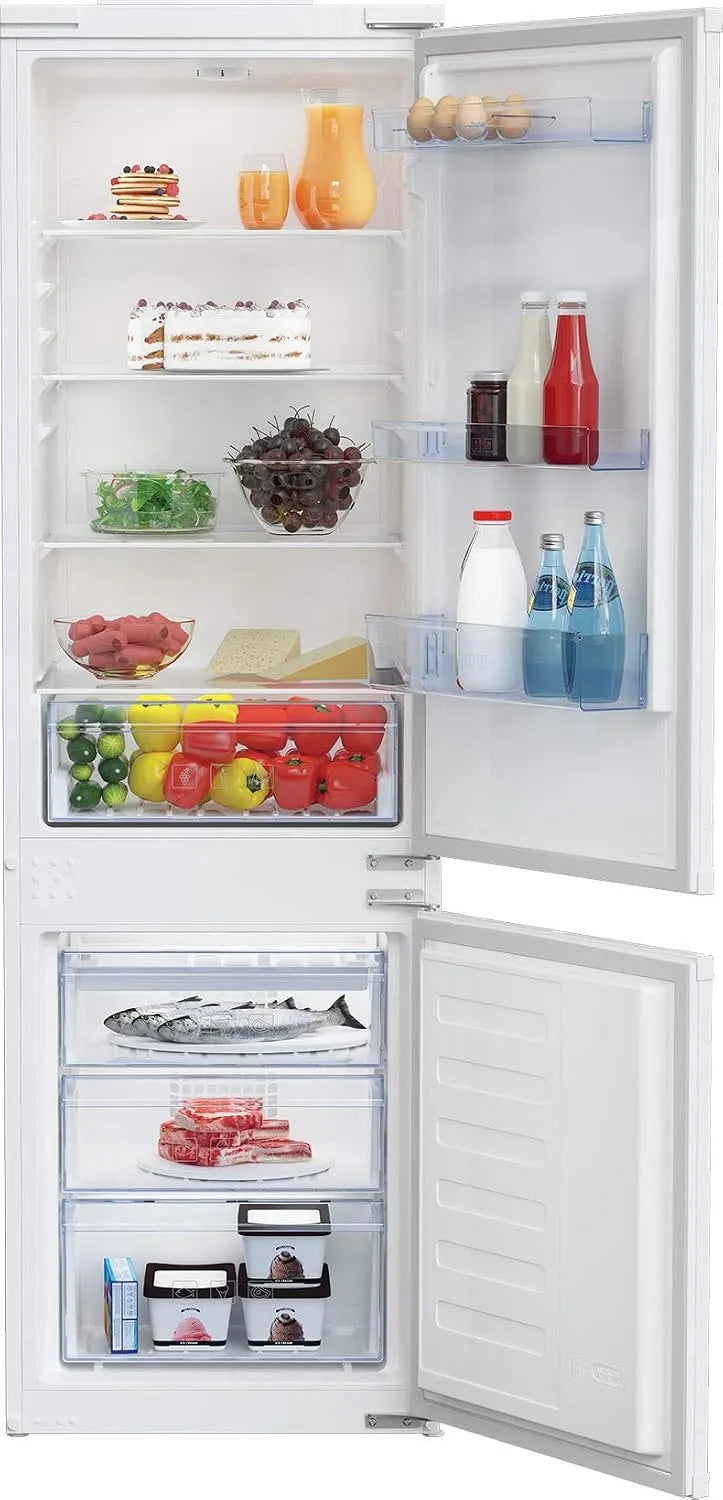 Beko Modell, Fassungsvermögen 271 l Gesamtrauminhalt BCSA285K4SN b100, 35 dB, Gefrierkombination, MinFrost, Weiß, integrierbare Kühl