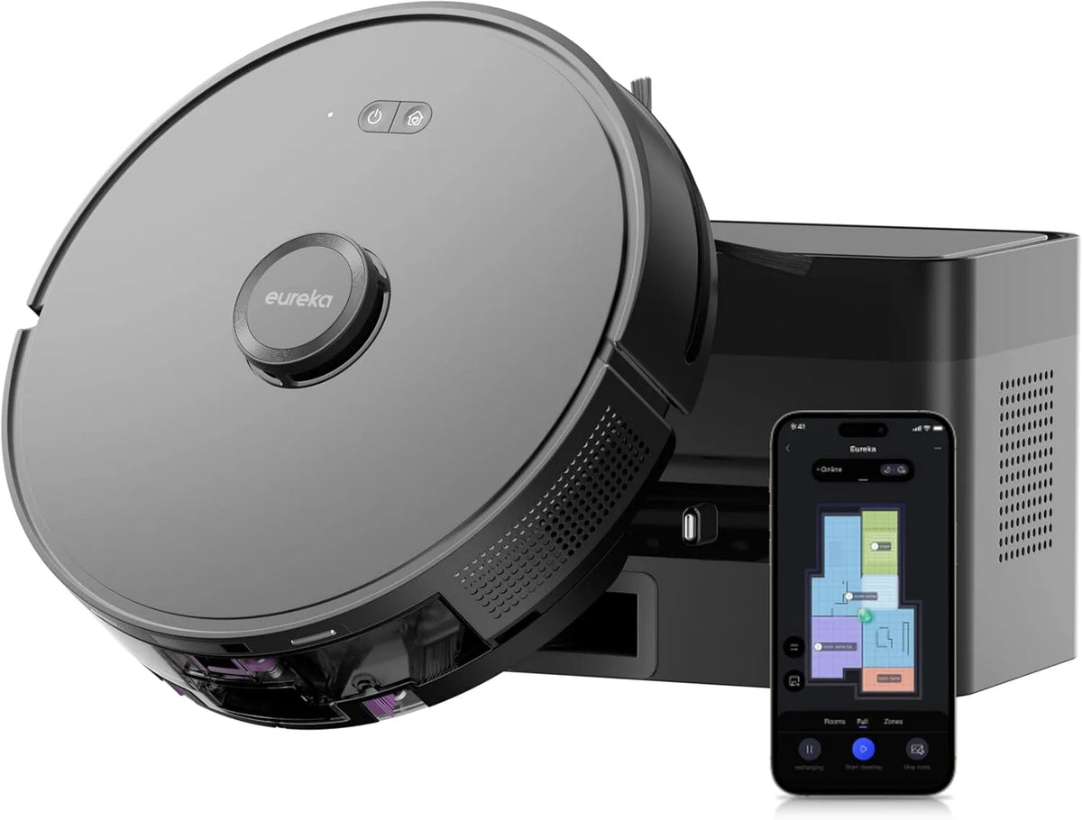Saugroboter, EUREKA E6 Plus und Bodenwischer mit automatischer Staubentleerung