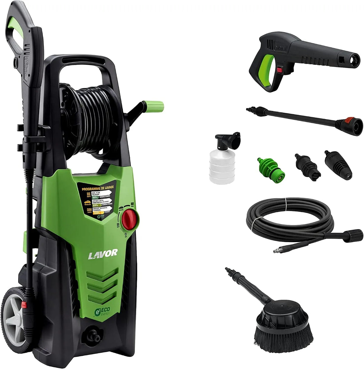 Hochdruckreiniger Lavor, Stunde maximal 2500 Watt, Planet 160 WPS mit Reinigungsprogammen WPS, Druck 160 bar maximal Fördermenge 510 L