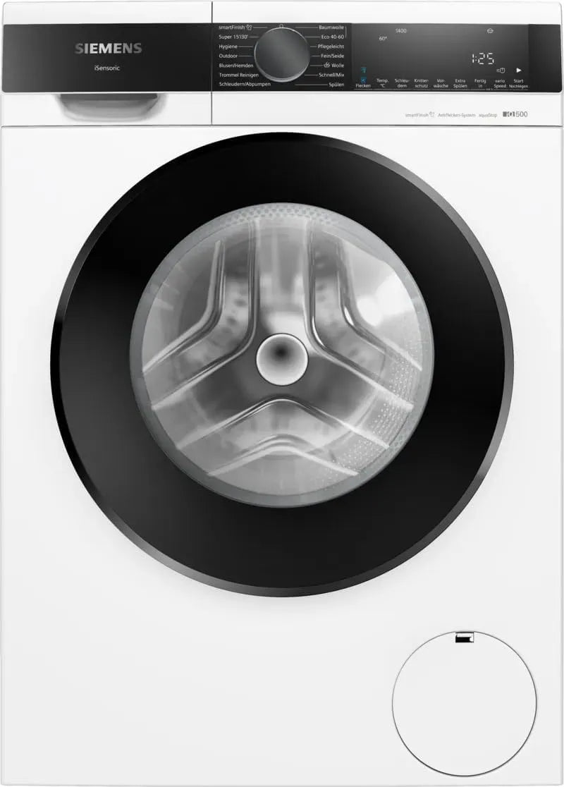 Siemens Waschmaschine WG44G2Z40 iQ500 1400, waterPerfect Plus, UpM, smartFinish für weniger Bügeln, LED-Display, Gewicht 9kg, Antiflecken-System