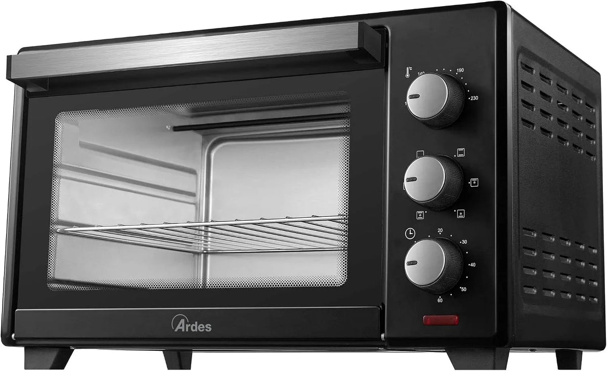 Backofen AR6231B, 6 Garfunktionen, Elektro-Umluft-Kleinbackofen, Timer, mit -Zubehör, Elektro-Umluftbackofen 30 Liter, ARDES, Elektrobackofen