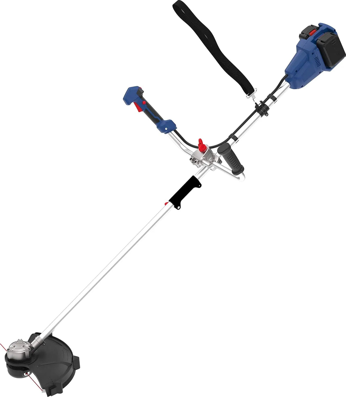 Güde Akku Freischneider -302-30, Schnittbreite Messerblatt: 255 mm FS 36, Schnittbreite Fadenspule: 350 mm, 2 x 18V, 3,0 Ah Akkupack, Doppelladegerät