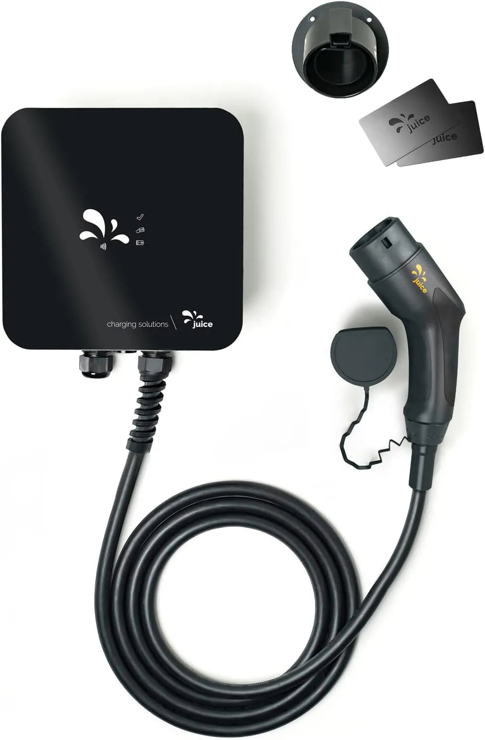 Me Juice Charger, Wallbox 11kW, Ladekabel Typ 2, RFID Zugang, Made in Germany, Ladestation für alle Elektroautos