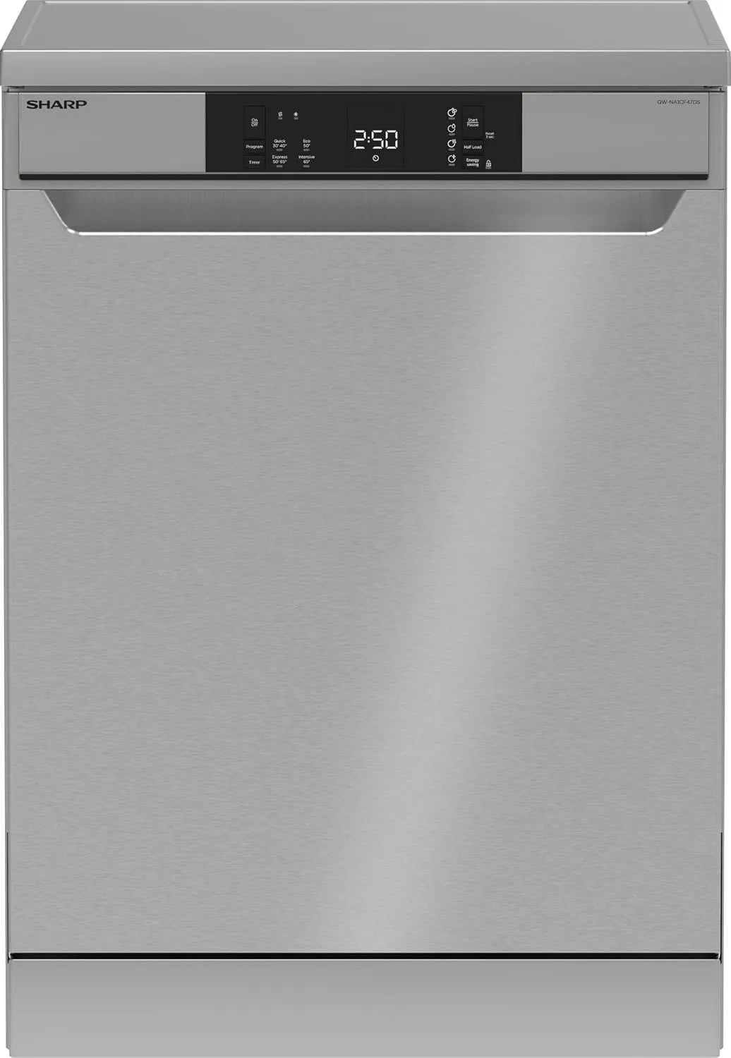 Sharp Geschirrspüler QW-NA1CF47DS-DE, Breite 60 cm, 47 dB, 13 Maßgedecke, Express 50', QuickWash 30', in freistehender Ausführung, EcoWash, AquaStop