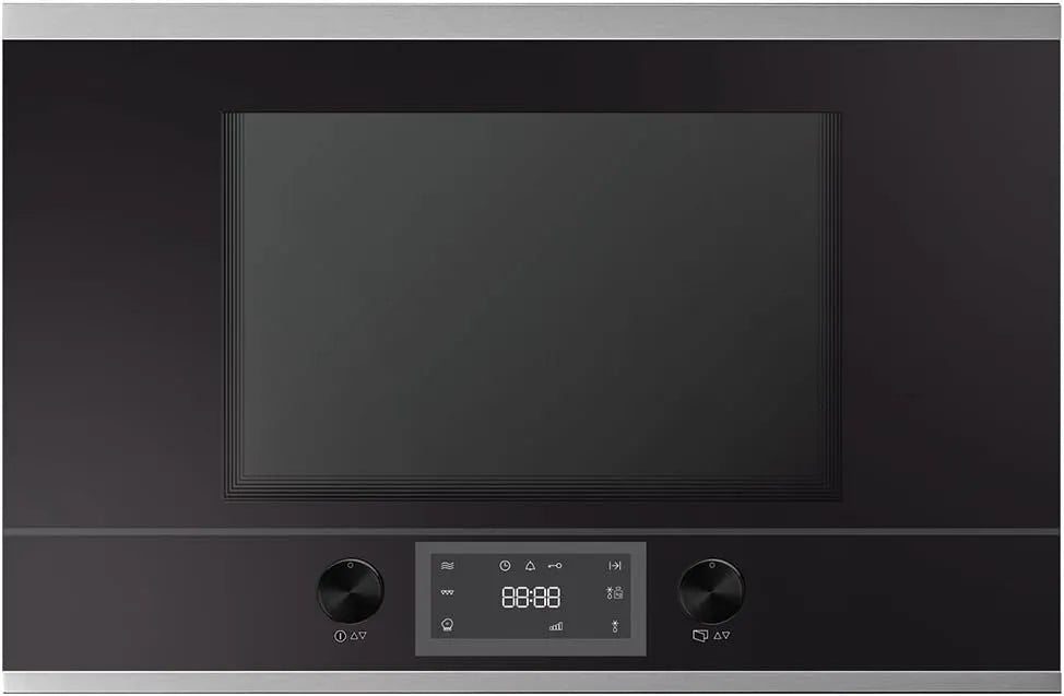Mikrowelle MR6330.0S1 Küppersbusch Einbau, Glas, Metall, Design-Kit Edelstahl vormontiert, in Schwarz
