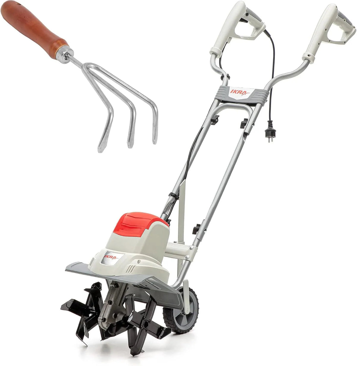 Motorhacke IEM 800 S IKRA Elektro, Arbeitsbreite 30cm, Arbeitstiefe 20cm, Kultivator, inklusive. Handgrubber