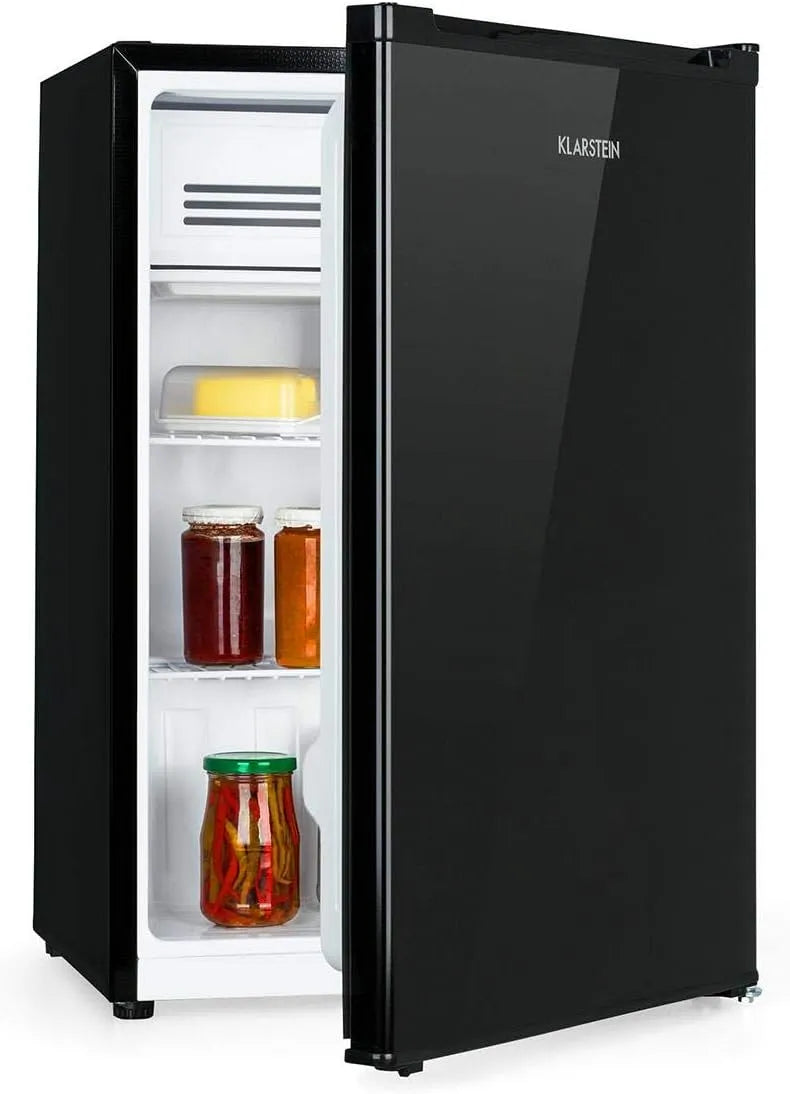 Klarstein Kühlschrank, 2 flexible Glasböden, Flaschenfach bis 2 Liter, anthrazit, 76 Liter Fassungsvermögen, Gefrierfach: 4 Liter, Delaware