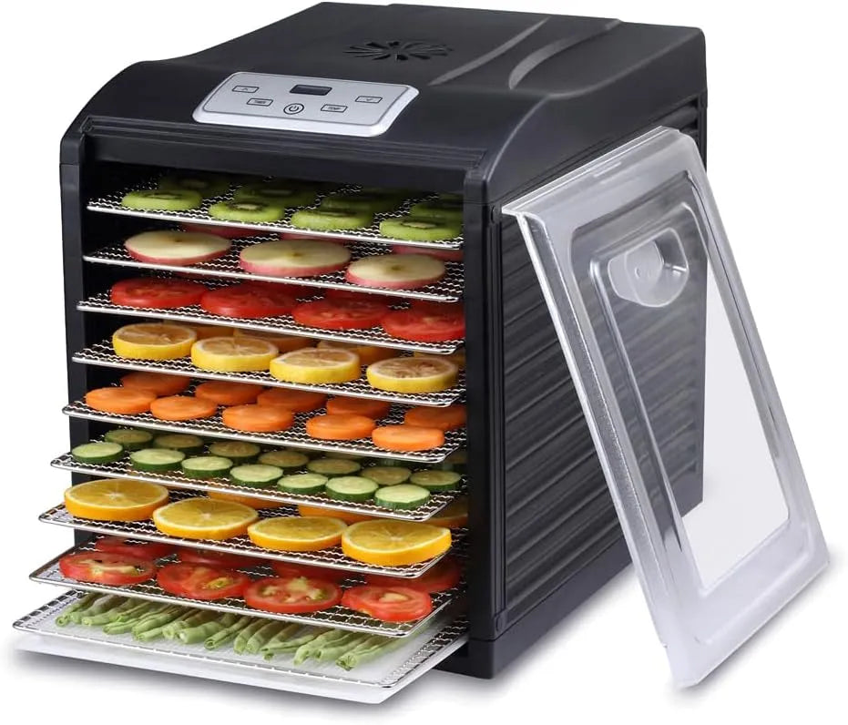 Sol Dörrgerät für Lebensmittel mit 9 Ablagen BioChef Arizona, Leistung 600 W, Digitalanzeige, Timer, herausnehmbare Edelstahlschüssel, BPA-frei