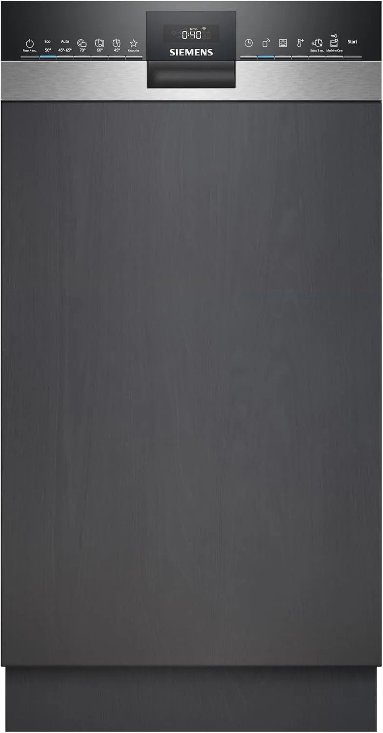 Siemens Geschirrspüler SR53ES25KE iQ300, 10 Maßgedecke, varioSpeed Plus, smartStart, besonders leise, Breite 45cm, teilintegrierter, gebürsteter Stahl