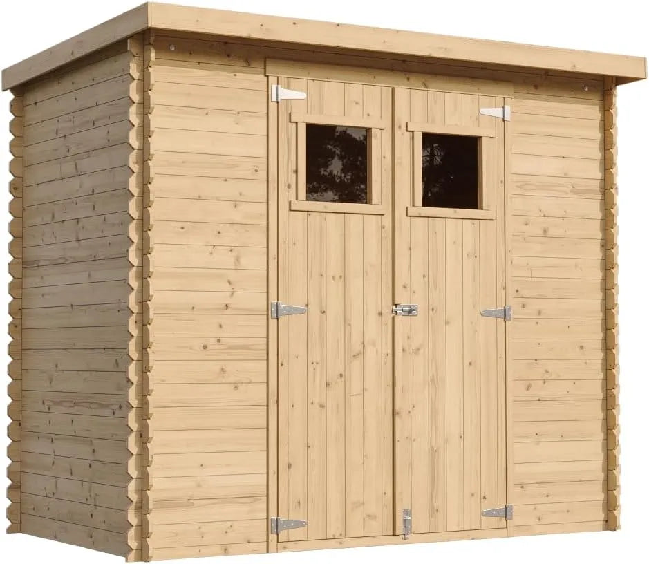 Gartenhaus M310 B239xL142xH200, Gartenschuppen Holz cm, Fahrrad Schuppen, 2,63 m2 Lagerschuppen für Garten, Wasserfestes Dach, TIMBELA Holzhaus