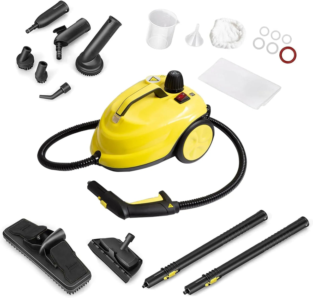 Dampfreiniger, Dampfdruck: 5 Bar, Mehrzweck für Zuhaus, Düsen für Teppiche, Fliese, Leistung 2000W, 2L Wasserkapazität, Boden, Fenster