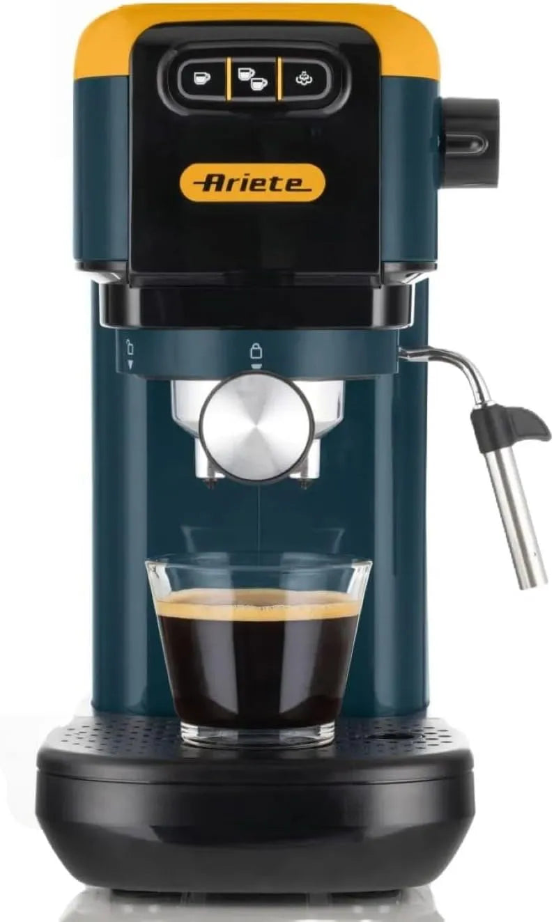 Ariete Espressomaschine 1399, Fassungsvermögen 1,1 l, Filter 1, 2 Tassen und ESE-Pads, für Pulver und ESE-Pads, grün, Leistung 1300 W, 15 bar Druck