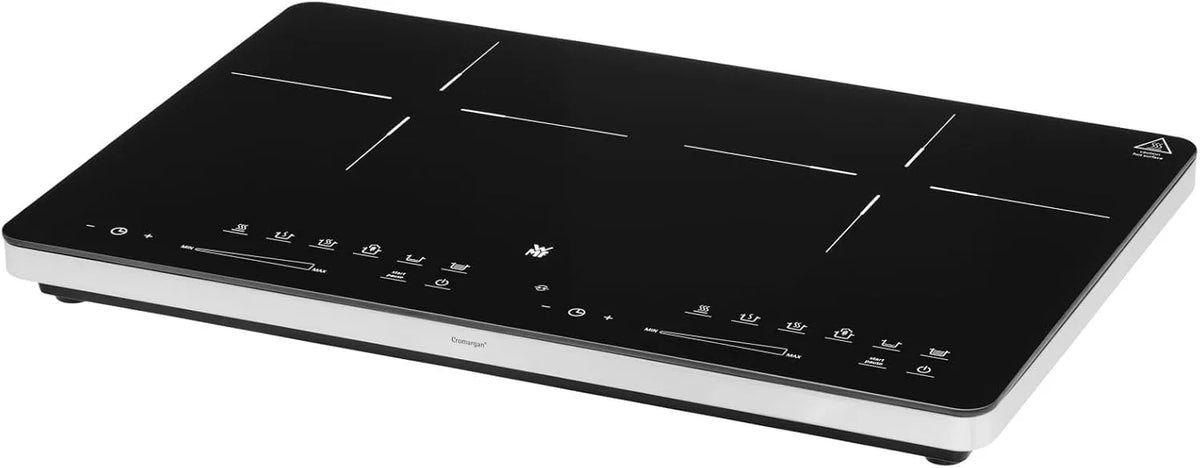 WMF Induktionskochfeld, Kult X Doppel- 2 Platten, Kochplatte bis 28 cm, Leistung 3500 W, 2 Kochzonen, 8 Stufen, Timer-Funktion, Topferkennung