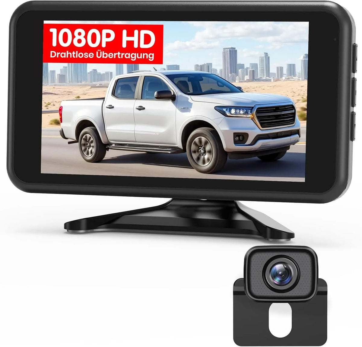 Modell kabellos: 5' Monitor 1080P IP69K AUTO-VOX Rückfahrkamera, Dual-Channel,30 Min. Einbau, Wasserdicht & Nachtsicht, LKW, Pickup, für SUV, PKW