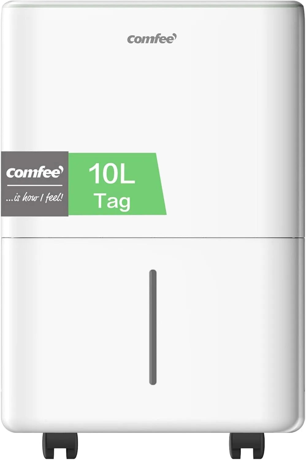 Comfee Luftentfeuchter CDDOE-10DEN7-QA3, Fassungsvermögen 10 Liter, geeignet für Räume von ca. 40 Kubikmetern, 16 Quadratmetern, Kältemittel R290, EU