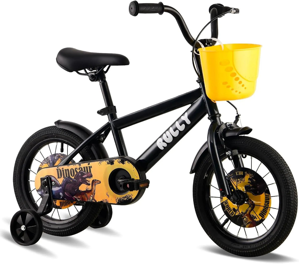Fahrrad, RULLY Dinosaur Kinderfahrrad für Jungen von 2-7 Jahren, 12, 14, 16 Zoll BMX-Stil Kinderfahrräder mit Stützrädern