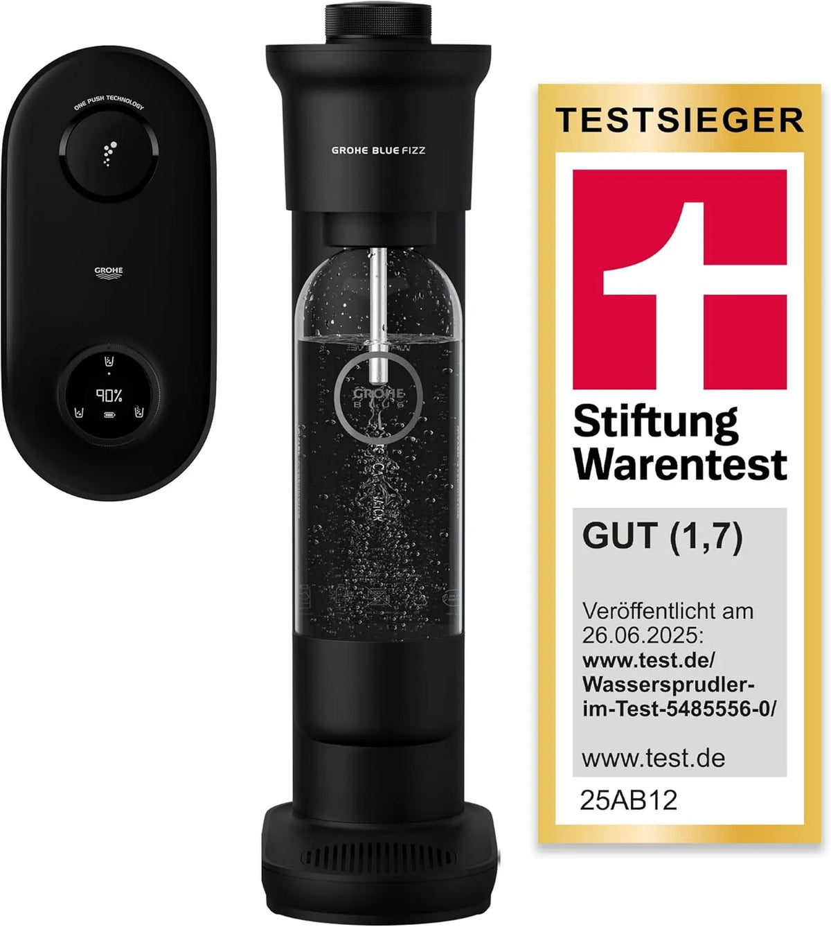 Fizz Modell CO2 CO2-Füllstandsanzeige 31947K00 GROHE Blue, ohne CO2 Flasche, mit, 3 einstellbare Sprudel-Stufen, Wassersprudler Starter Set