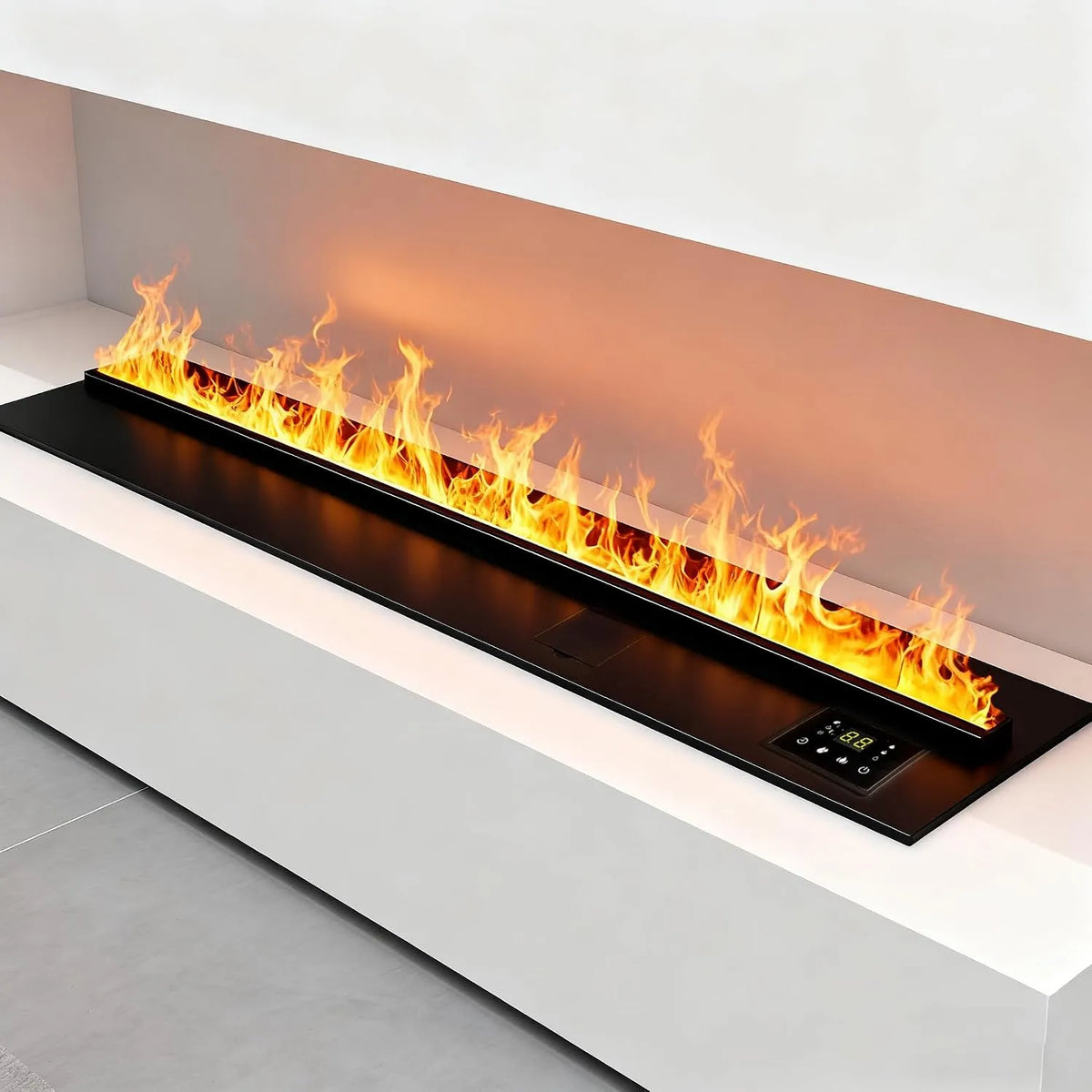 App Modell 3D-Wasserdampf-Kamin-Fernbedienung und, 120 cm 120 cm, 16 Millionen RGB-Farben, automatische Wassersteuerung, Wohnzimmer, Mehrfarbig