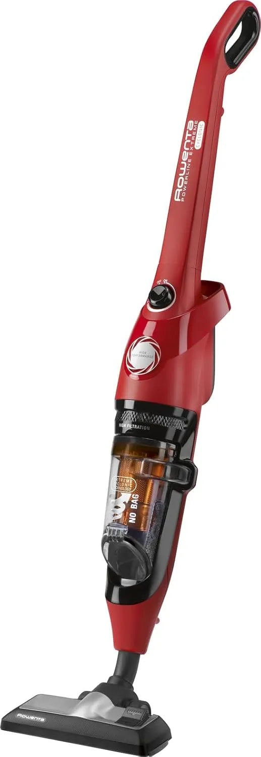 Rowenta Staubsauger RH8133, Leistung 750 W, Fassungsvermögen 0,9 l, Powerline Extreme Cyclonic mit Kabel und ohne Beutel, Zyklon-Technologie, Rot