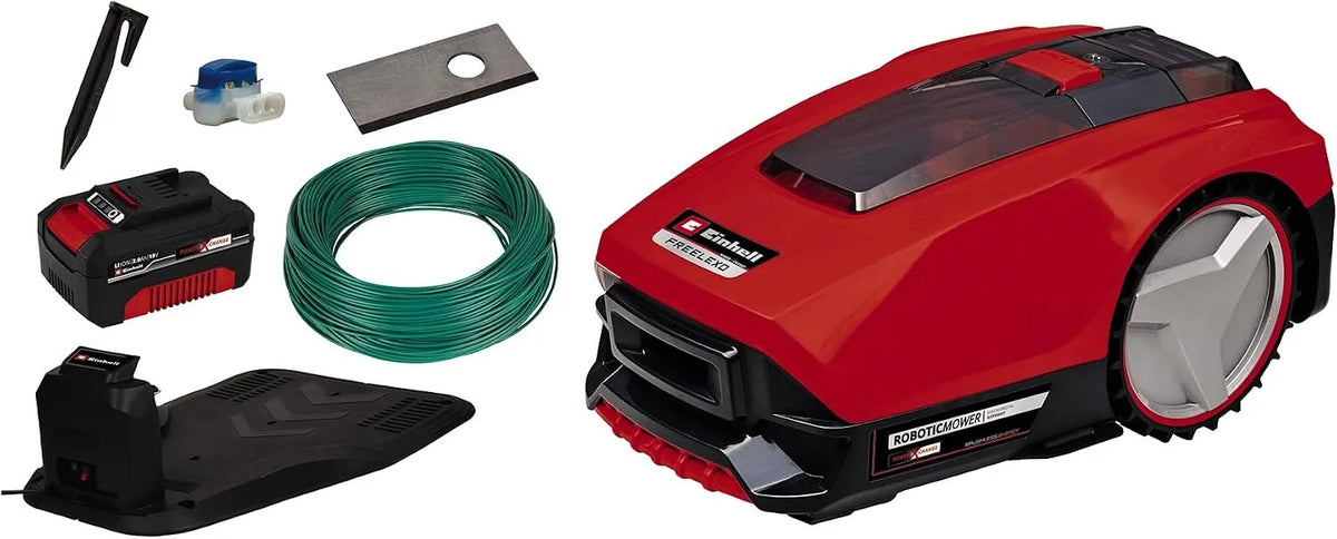 Einhell Mähroboter Kit Power X-Change, Spannung 18V FREELEXO 550, bis 35% Steigung, inklusive. 1x 3,0 Ah Akku, Stoß, Kipp, Hebe, Regensensor