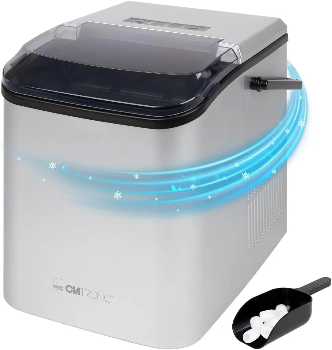 EWB 3785 Clatronic Eiswürfelmaschine, 12kg/24h, Eiswürfel nach 10 Minuten, Gewicht 12kg, Fassungsvermögen 1,5 Liter Wassertank, Ice Maker
