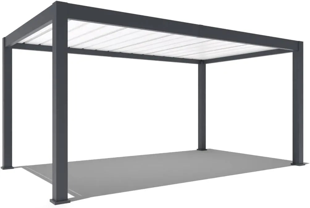 Carport Weide, Garage, Maße 3 x 5,3 M, Aluminium Pergola, anthrazit, Autoüberdachung