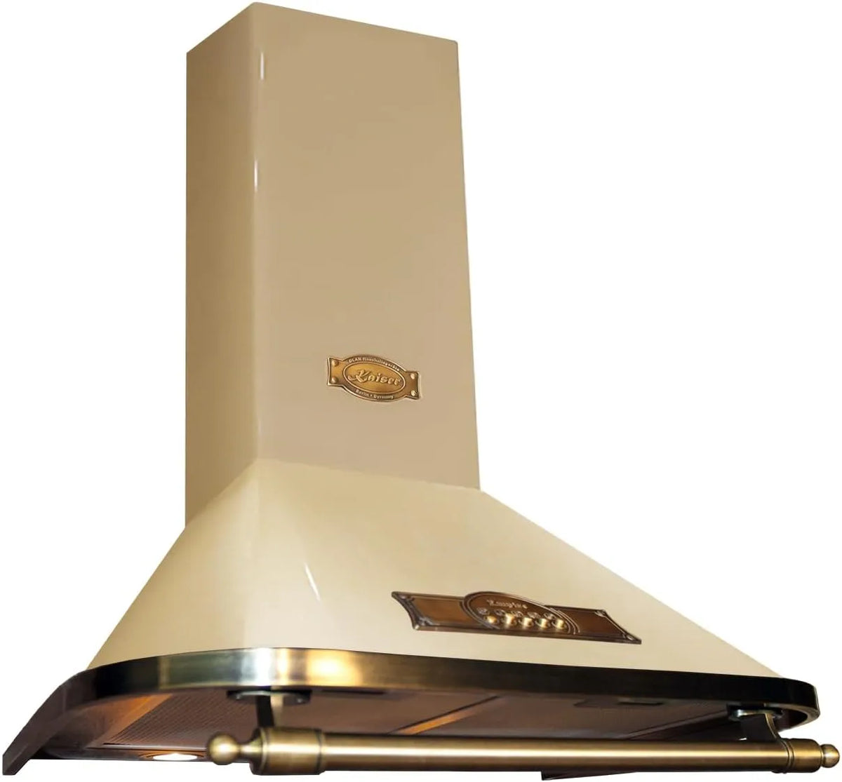 Dunstabzugshaube 6315, Kamin Wandhaube Energieklasse A, Kaiser Empire A ElfEm Exklusive Designer Retro 60 cm Elfenbein, 910m³/h, Umluft