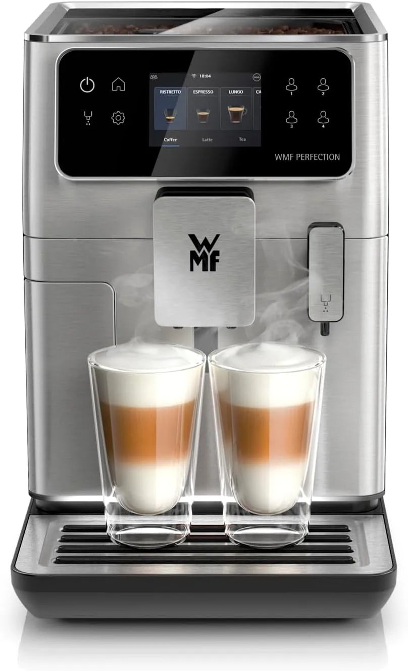 WMF Kaffeevollautomat, 640: Perfection 640 mit Milchsystem, 16 Getränkespezialitäten, Double Thermoblock, Edelstahl-Mahlwerk, Nutzerprofil Speicherung