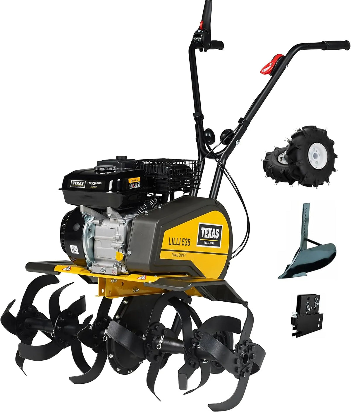 Motorhacke 535TG TEXAS Gartenfräse Motorhacke, 36-85 cm Arbeitsbreite, 4000 Watt, 5,5 PS, 33cm Tiefe, Vorwärts- und Rückwärtsgang