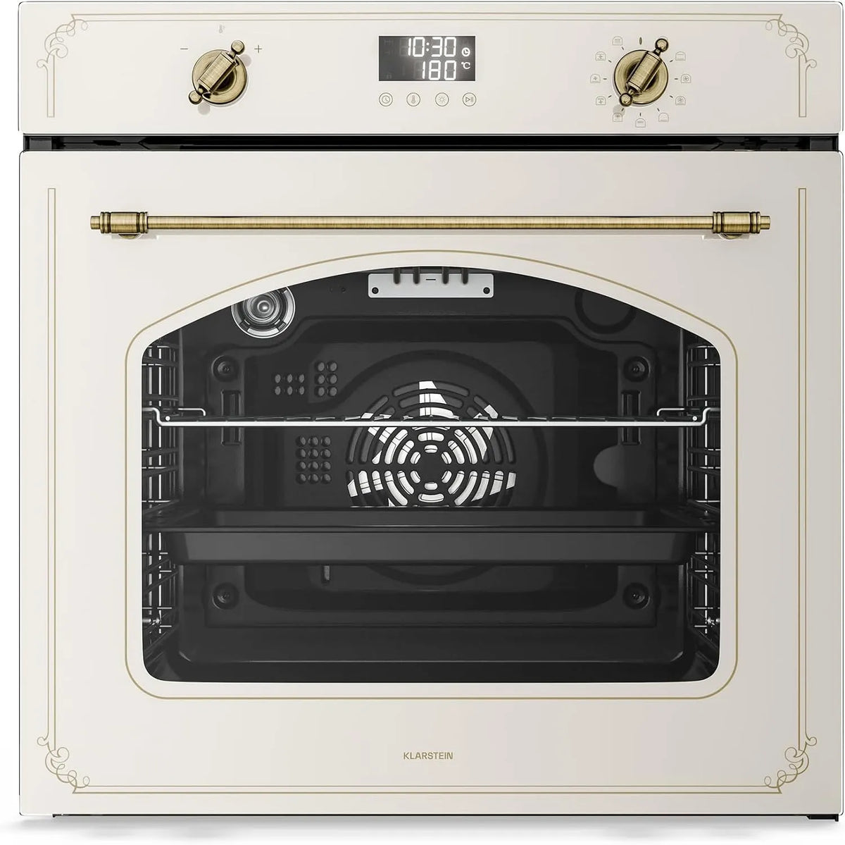 Klarstein Kochfeld, Victoria Pyro Einbaubackofen 60 cm, Einbau Backofen ohne, Fassungsvermögen 76L, 11 Funktionen, Energieklasse A, Pyrolyse, Timer