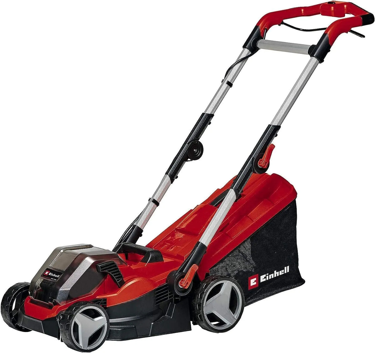 Einhell Rasenmäher, Spannung 36 V, 25-65 mm Schnitthöhe, Fassungsvermögen 30L Grasfangkorb, Akku GE-cm 36/34-1 Li-Solo Power X-Change, bis 200 m²
