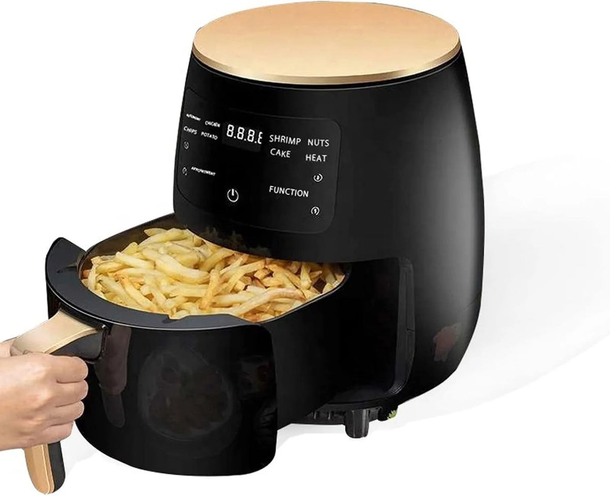 Heißluftfritteuse, digitale elektrische Fritteusen, professioneller Küchen-Multikocher, Ambitious To pursue happiness, Fassungsvermögen 4,5 l